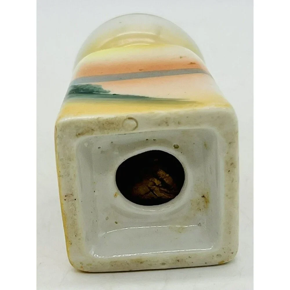 Vintage‎ Japan Lusterware Sunset Salt Pepper Shakers Hand painted 3 inch